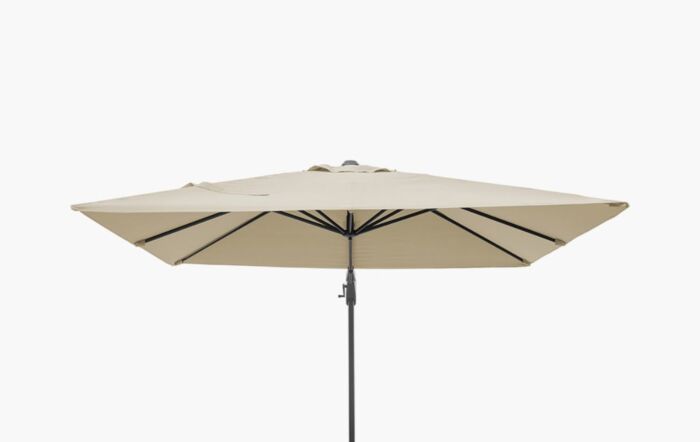 Platinum Voyager T2 Square 2.7m Champagne Free Arm Parasol & 90kg Wheeled Granite Base-18-301-CH &18-125