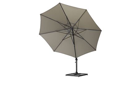 Four Seasons Outdoor 3.5m Round Taupe Siesta Parasol - Includes 125kg Siesta Granite Grey Base