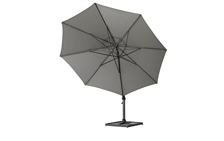 Four Seasons Outdoor 3.5m Round Charcoal Siesta Parasol - Includes 125kg Siesta Granite Grey Base
