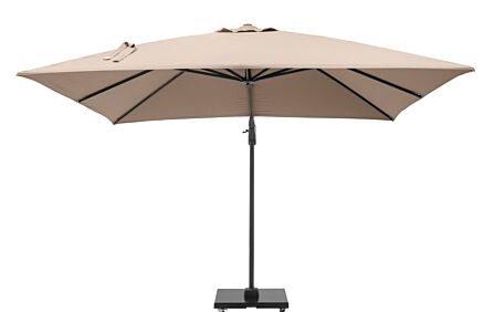 Platinum Challenger T2 3mt Square Taupe Free Arm Parasol & 90kg Wheeled Base