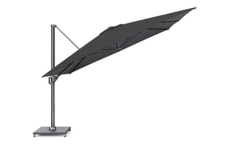 Platinum Challenger T1 3.5 Square Faded Black Parasol With 120kg Wheeled Base