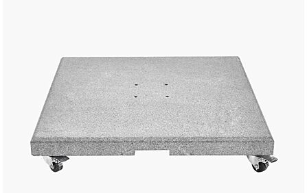 Platinum Salerno Hammered Grey Granite 90KG Wheeled Parasol Base