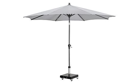 Platinum Riva 3m Round Parasol with Base - Luna Grey