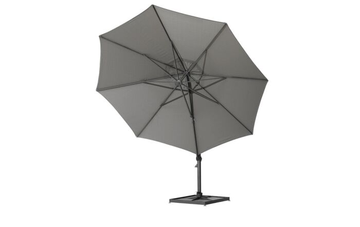 Four Seasons Outdoor 3.5m Round Charcoal Siesta Parasol - Includes 125kg Siesta Granite Grey Base