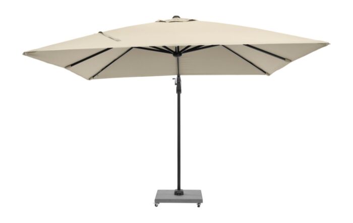 Platinum Challenger Glow T2 3mt Square Champagne Free Arm Parasol With 90kg Wheeled Base