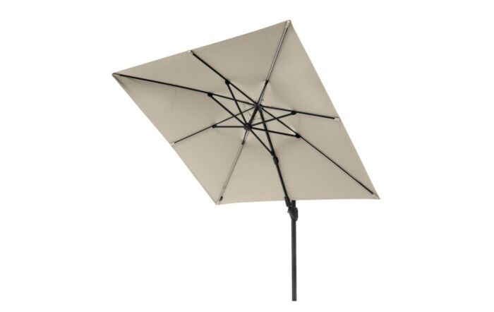 Platinum Challenger Glow T2 3mt Square Champagne Free Arm Parasol With 90kg Wheeled Base