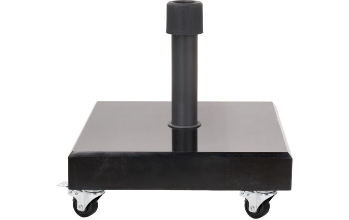 Platinum Riva 3mt Teak Anthracite Parasol & 40kg Wheeled Base