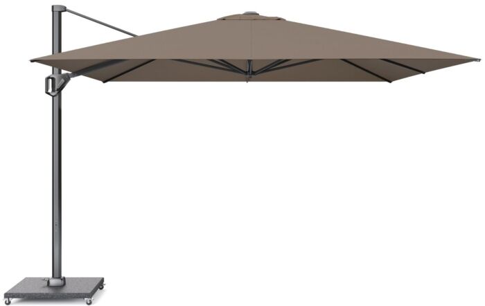 Platinum Challenger T1 3.5m Square Havanna Taupe Parasol With 120kg Wheeled Base