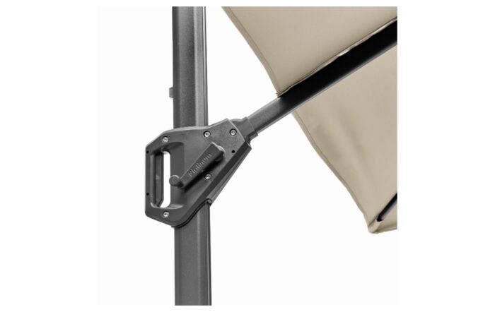 Platinum Voyager 3 x 2 Rectangular Champagne Free Arm Parasol & 90kg Wheeled Base & FREE Cover