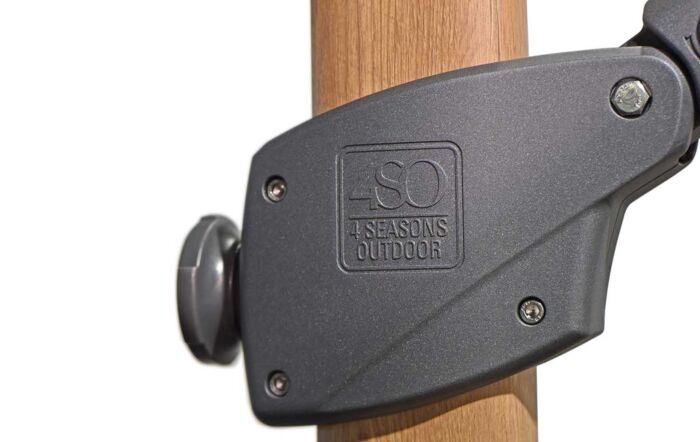 Four Seasons Outdoor Siesta Premium 3m Wood Effect Parasol with 125kg Wheeled Base 