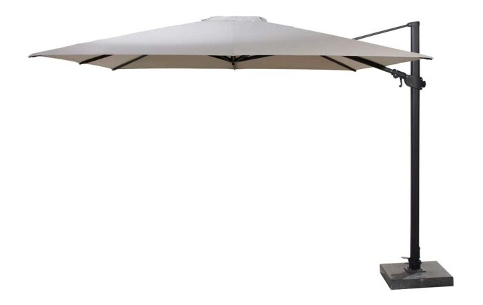 4 Seasons Outdoor Siesta Premium 3m Square Taupe Parasol - Includes 125kg Siesta Granite Wheeled Base 