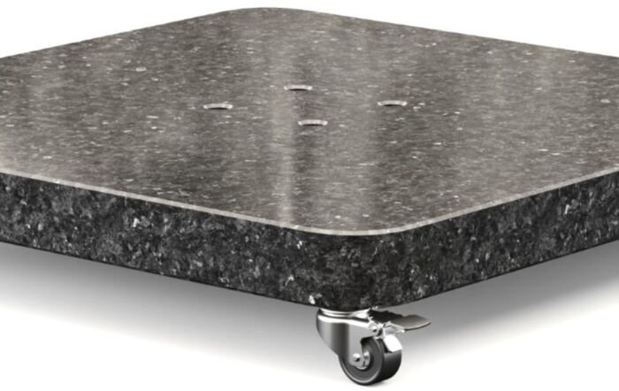 Platinum Ancona Anthracite Round Edge Granite 120kg Wheeled Parasol Base