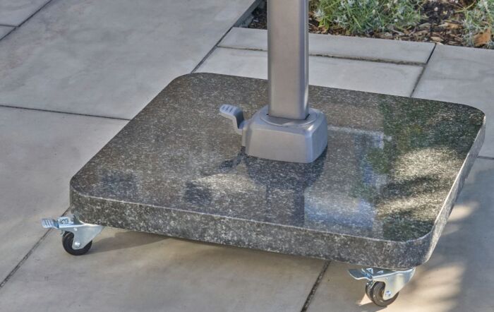 Platinum Ancona Anthracite Round Edge Granite 120kg Wheeled Parasol Base