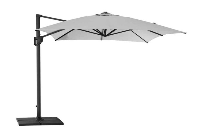 Cane-Line Hyde Luxe Hanging Parasol 3m x 4m - Light Grey