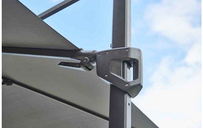 Cane-Line Hyde Luxe Hanging Parasol 3m x 4m - Light Grey