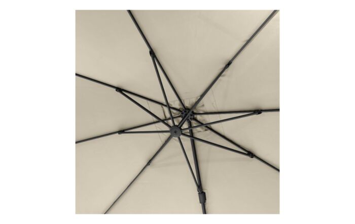 Platinum Challenger T2 3.5 x 2.6 mt Rectangular Champagne Free Arm Parasol With 90kg Wheeled Base