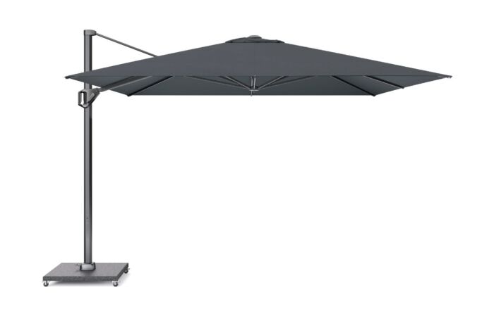 Platinum Challenger T1 3.5 Square Faded Black Parasol With 120kg Wheeled Base