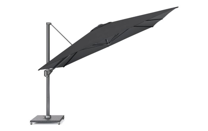 Platinum Challenger T1 3.5 Square Faded Black Parasol With 120kg Wheeled Base