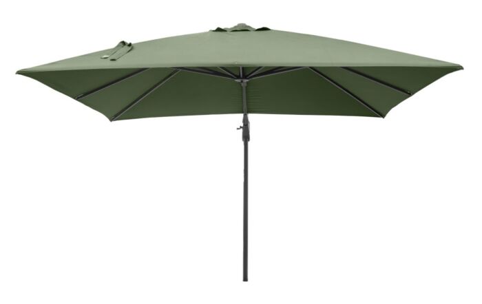 Pacific Lifestyle Challenger T2 3m Square Olive Free Arm Parasol With 90kg Wheeled Base