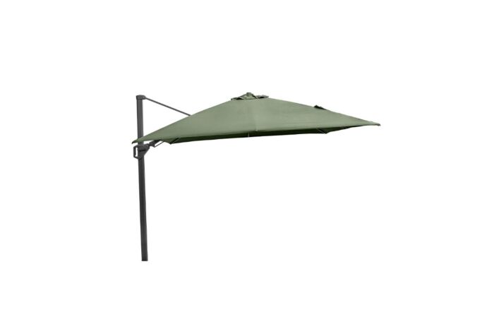 Pacific Lifestyle Challenger T2 3m Square Olive Free Arm Parasol With 90kg Wheeled Base