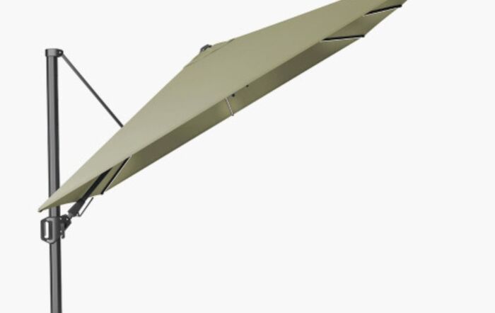 Platinum Glow Challenger T2 3m Square Lush Green Free Arm Parasol & 90kg Wheeled Base