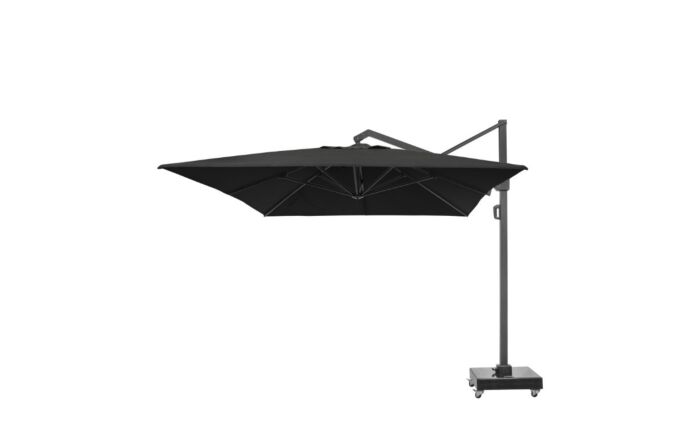 Platinum Icon T1 4 X 3 Rectangular Faded Black Parasol & 150 kg Wheeled Base