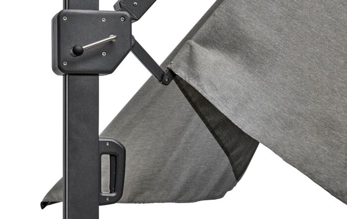 Platinum Icon T1 4 X 3 Rectangular Faded Manhattan Parasol & 150 KG Wheeled Base