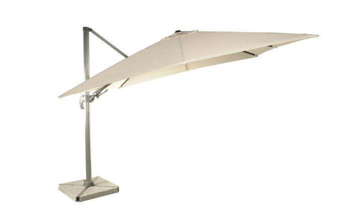 Bramblecrest Lichfield 2.7m Square Sand Parasol - includes Granite Base & Protective Cover
