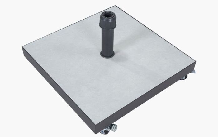 Platinum Riva Luna Grey 2.5mt Parasol And Ceramica 40kg Wheeled Base