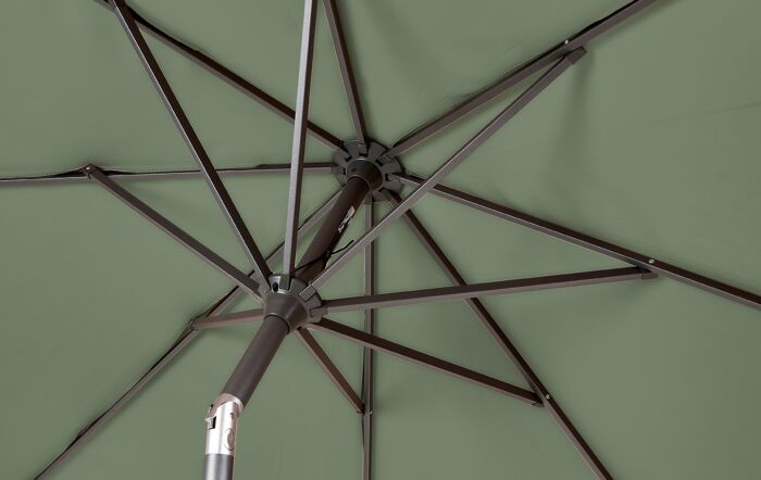 Platinum Riva 3m Round Parasol with Base - Olive