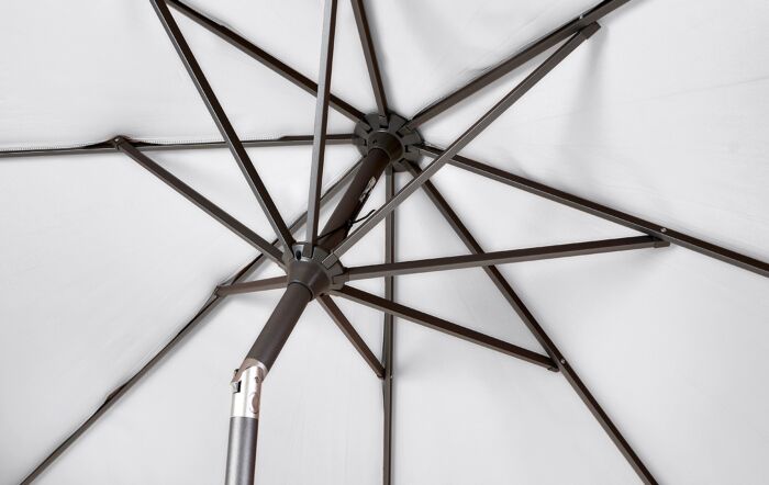 Platinum Riva 3m Round Parasol with Base - Luna Grey