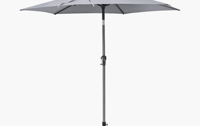 Platinum Riva 2.5 Round Luna Grey Parasol with 25kg Base