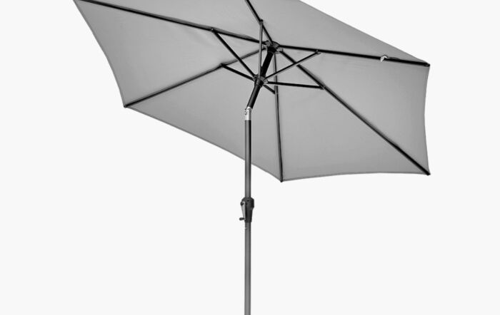 Platinum Riva 2.5 Round Luna Grey Parasol with 25kg Base