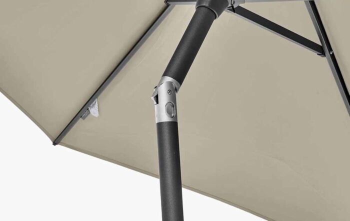 Platinum Riva Round 2.5 Taupe Parasol with 25kg Parasol Base