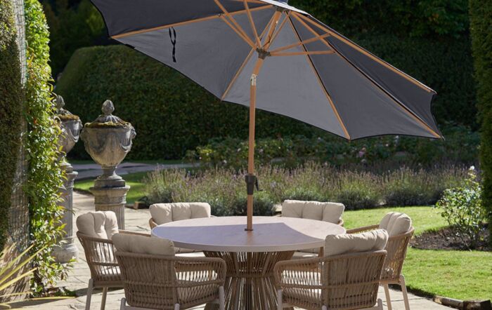 Platinum Riva 3mt Teak Anthracite Parasol