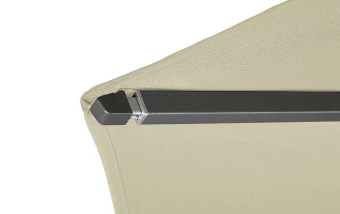 Platinum Riva Champagne 3.5mt Parasol And Sandstone Wheeled Base