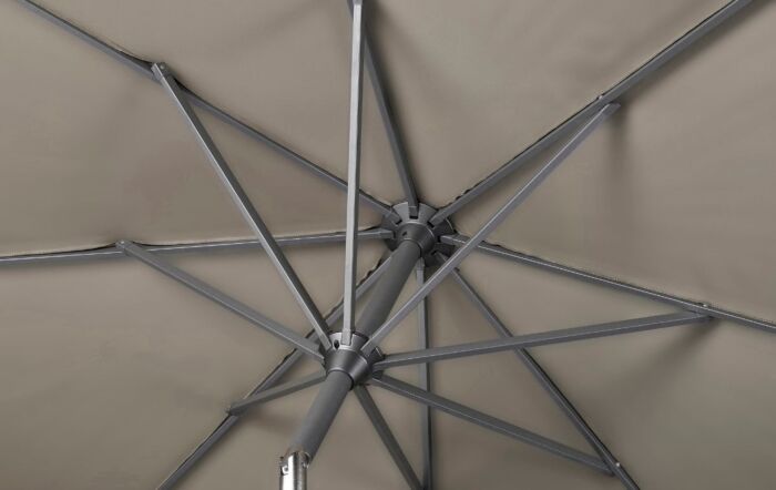 Platinum Riva 3mt Premium Round Havana Taupe parasol & 25kg Base