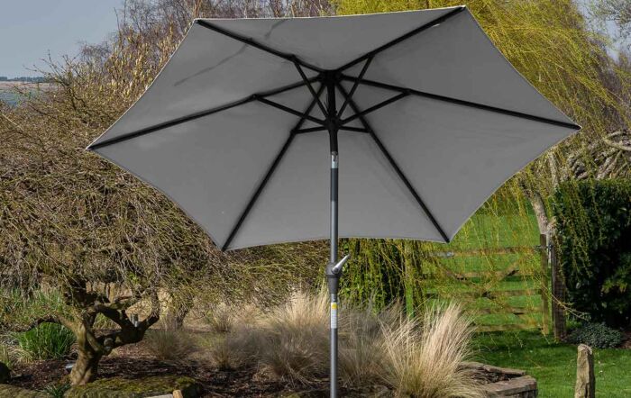 Platinum Riva Table Parasol - Light Grey 3 Metre