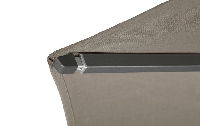 Platinum Riva 3mt Premium Havana Taupe Parasol & 40kg Wheeled Base