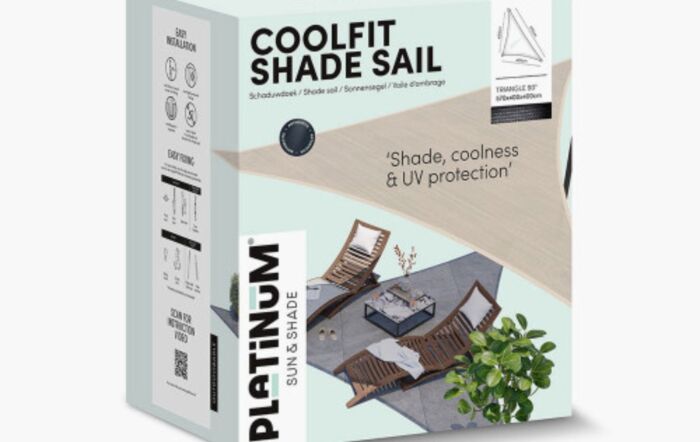 Platinum 4m 90 Degree Triangle Shade Sail Off White