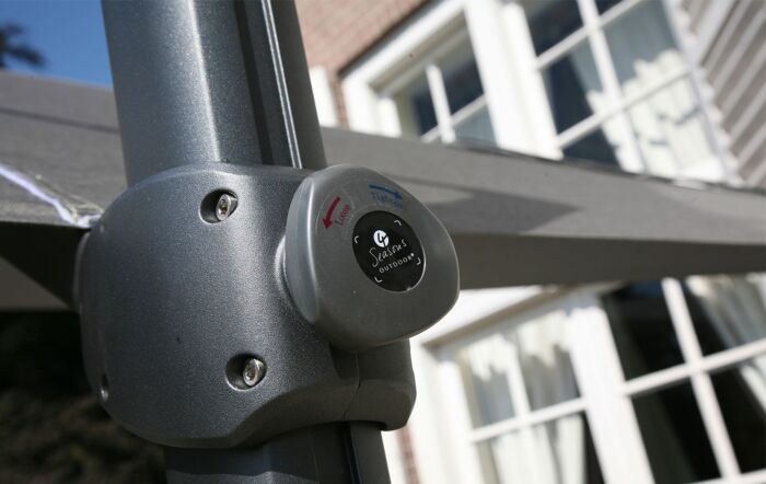 Four Seasons Outdoor 3.5m Round Charcoal Siesta Parasol 