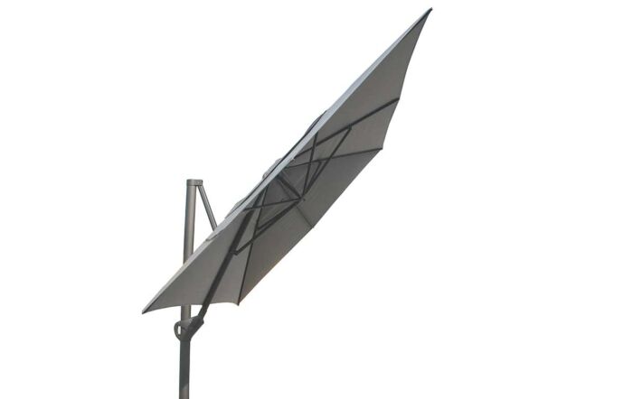 4 Seasons Outdoor Hacienda 300 x 400 cm Grey Parasol - Includes 125kg Siesta Granite Grey Base with Wheels