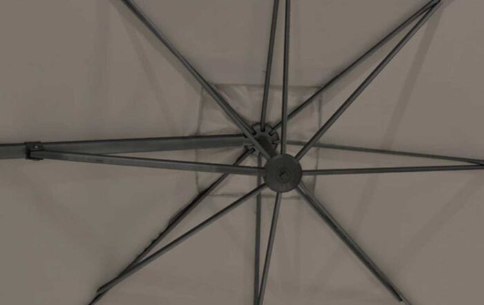 Four Seasons Outdoor 3.5m Round Taupe Siesta Parasol - Includes 125kg Siesta Granite Grey Base