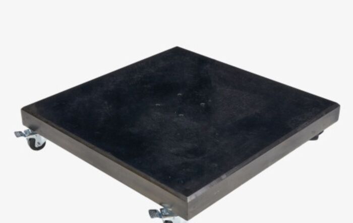 Platinum Challenger T2 3.5 x 2.6 Sandstone/Champagne Free Arm Parasol With 90kg Wheeled Base