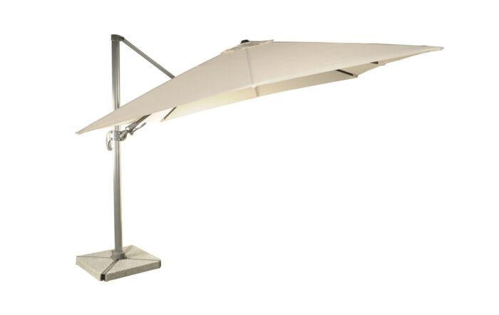 Bramblecrest Truro 3M Square LED Sand Parasol - includes Granite Base & Free Cover
