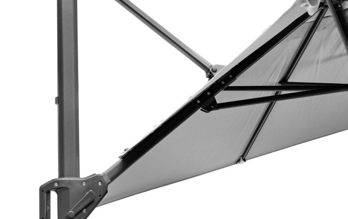 Platinum Voyager T1 3m x 2 m Rectangular Luna Grey Free Arm Parasol With 90kg Wheeled Base & FREE Cover